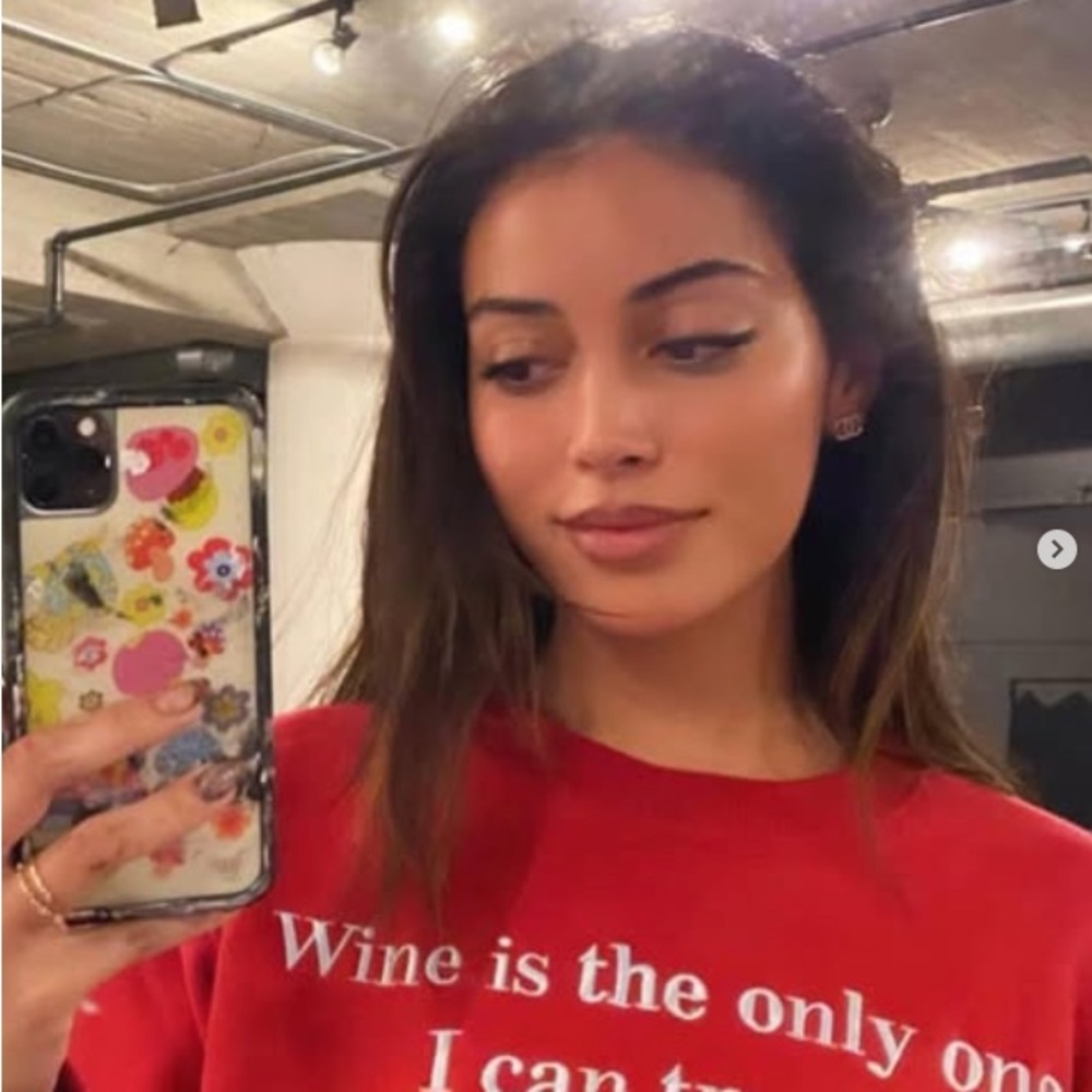 Sarah Bahbah’s Limited Edition Lazy Cake Brand Sweatshirt in Red